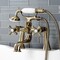 Kingston Brass KS228AB Deck Mount Clawfoot Tub Faucet with Hand Shower, Antique Brass KS228AB - alternate 3